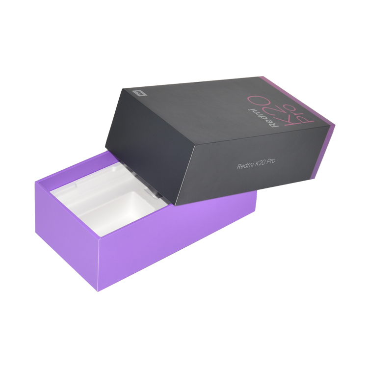 Shenzhen Factory Rigid Paper Top and Bottom Gift Box for Smartphone Packaging with Plastic Holder 