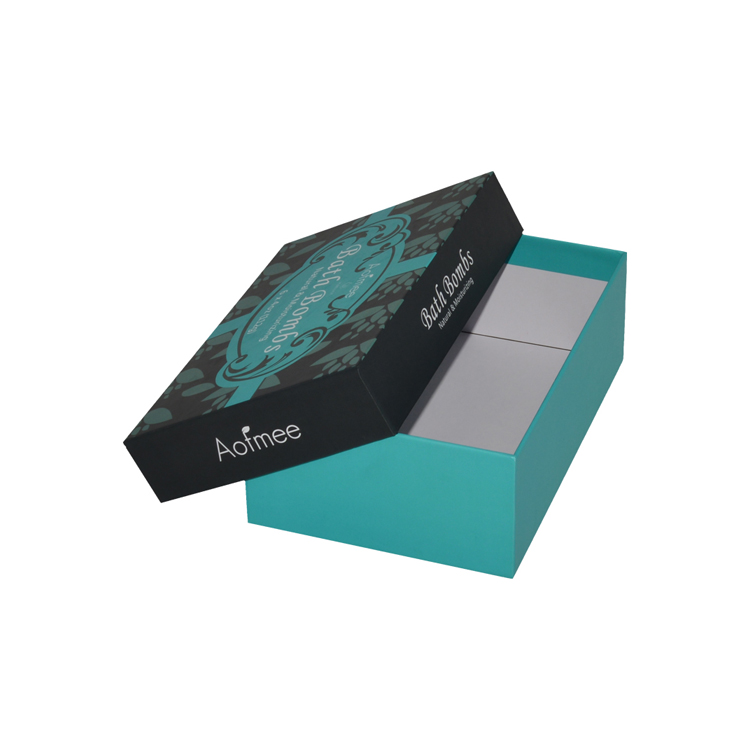 Dongguan Factory Luxury Lid and Base Custom Logo Paper Rigid Cardboard Packaging Organic Bath Bomb Gift Box