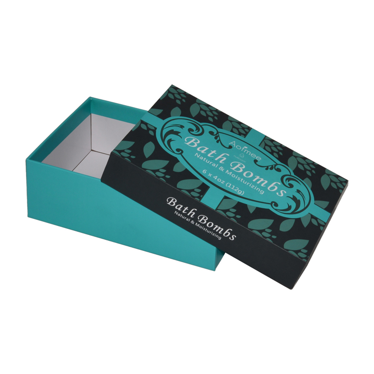 Dongguan Factory Luxury Lid and Base Custom Logo Paper Rigid Cardboard Packaging Organic Bath Bomb Gift Box