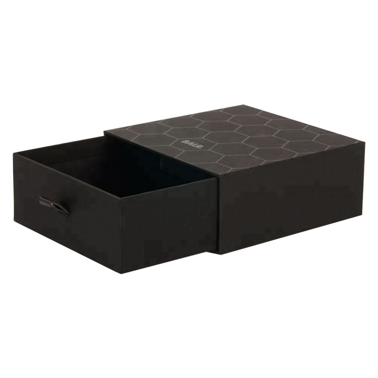 Custom Personalised Cardboard Paper Slide Sliding Drawer Gift Box for BALR with Spot UV and Silk Handle