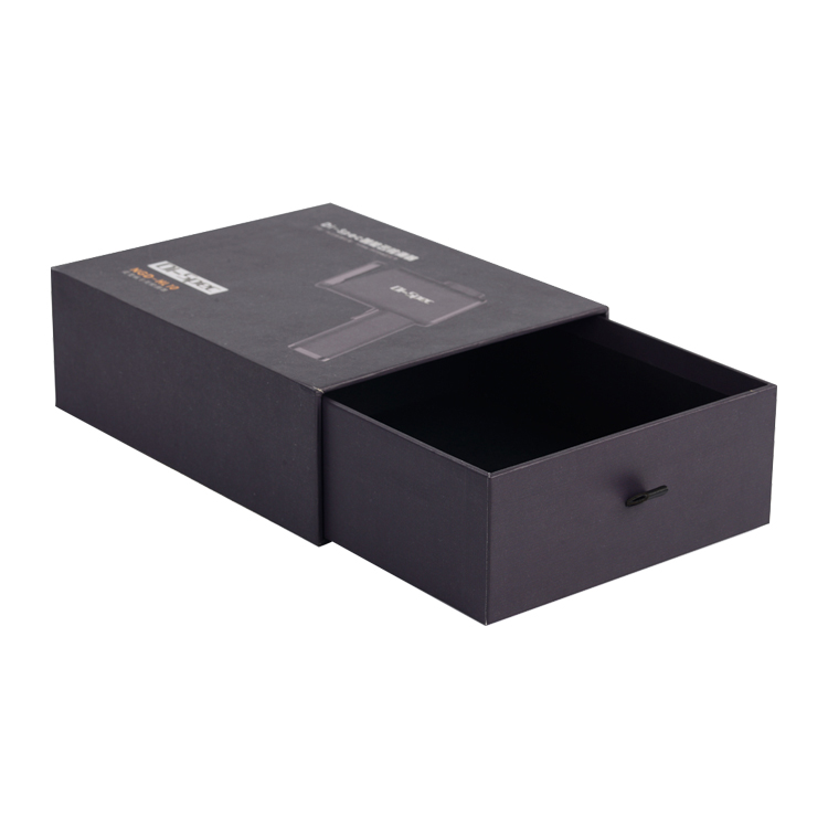 Customize Printing Logo Cardboard Drawer Boxes Sliding Gift Box With Paper Tray For Electronic Product Headset
