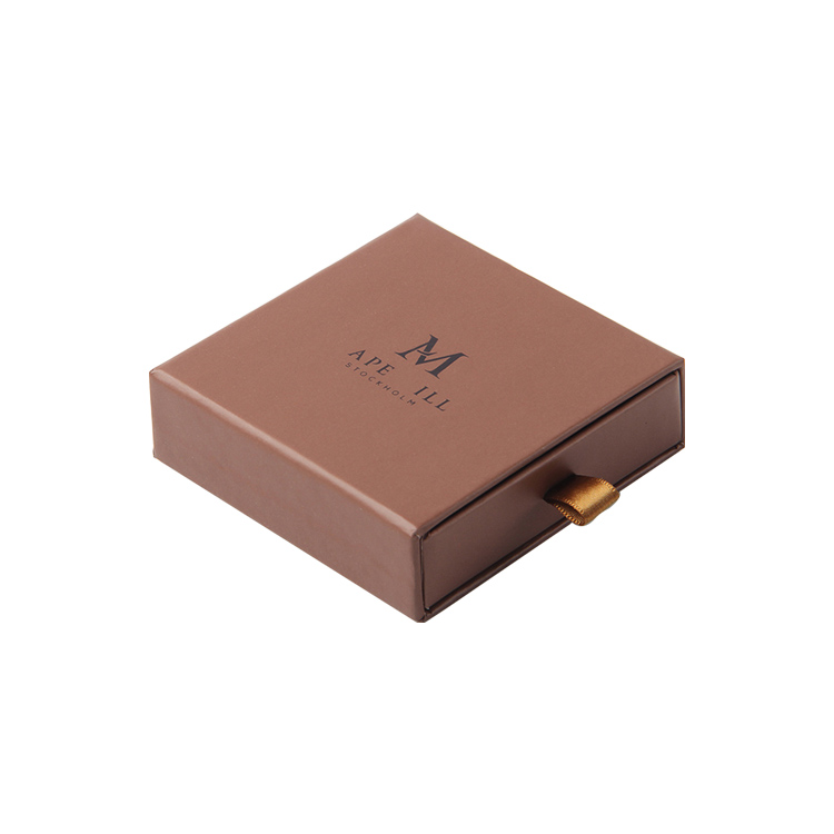 Wholesale Custom Logo Paper Cardboard Sliding Drawer Box with Velvet Jewelry Pouch