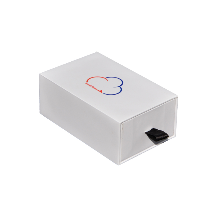 Custom Cardboard Drawer Boxes for Accessories with Velvet Inside and Spot UV Logo