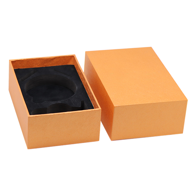 Texture Cardboard Fancy Paper Lid and Base Gift Box with Foam Padding Holder