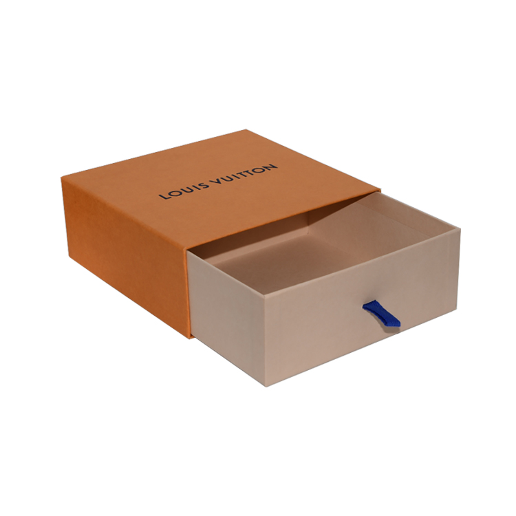China Custom Fancy Paper Cardboard Sliding Gift Drawer Box Packaging with Embossed Logo