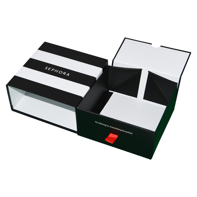 Popular Design Sliding Drawer Box Logo Printed Sliding Foldable Holographic Foil Drawer Gift Box