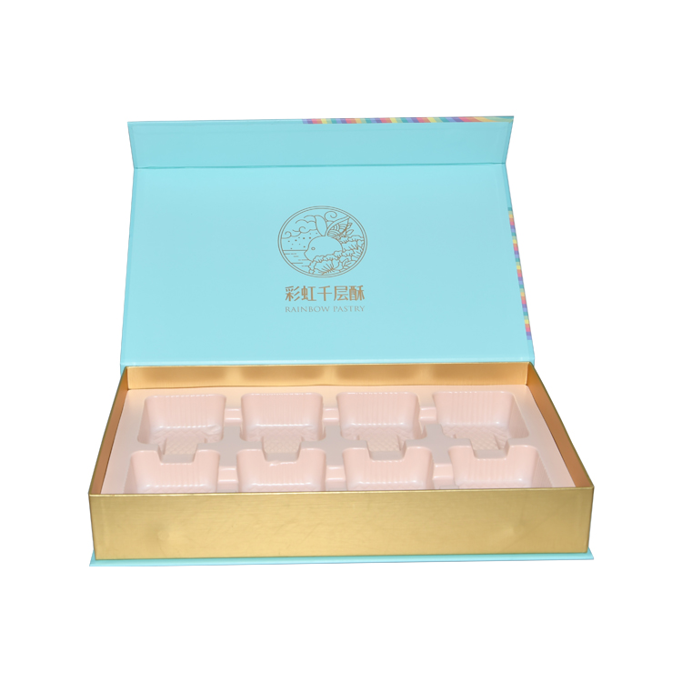 Wholesale Large Magnetic Closure Pastry Box with 8 Dividers Book Shaped Cupcake Packaging Cookie Boxes