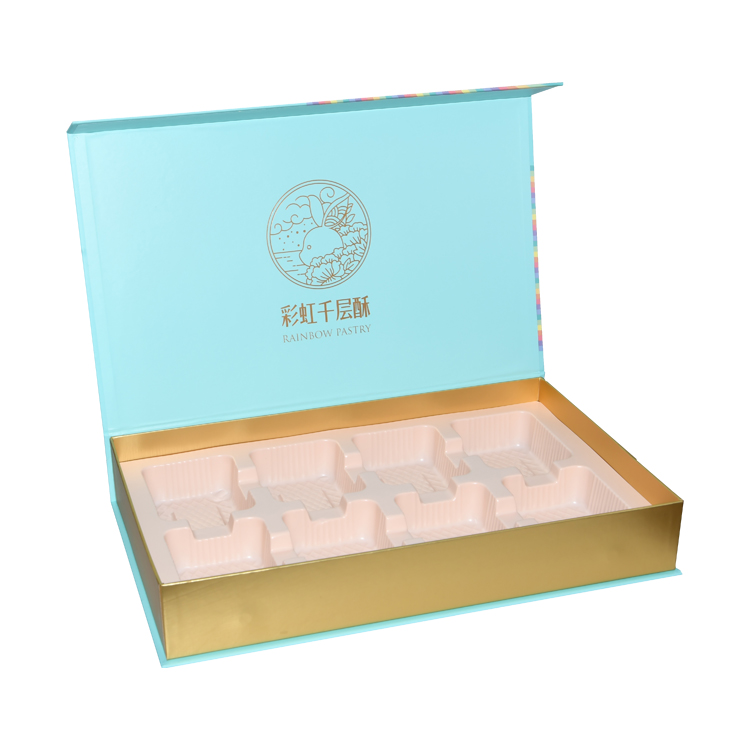 Wholesale Large Magnetic Closure Pastry Box with 8 Dividers Book Shaped Cupcake Packaging Cookie Boxes