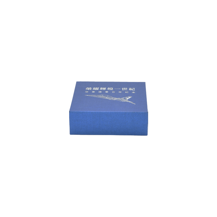 Custom Texture Paper Lid and Base Gift Box with Silver Hot Foil Stamping Logo for Anniversary Gift Packaging