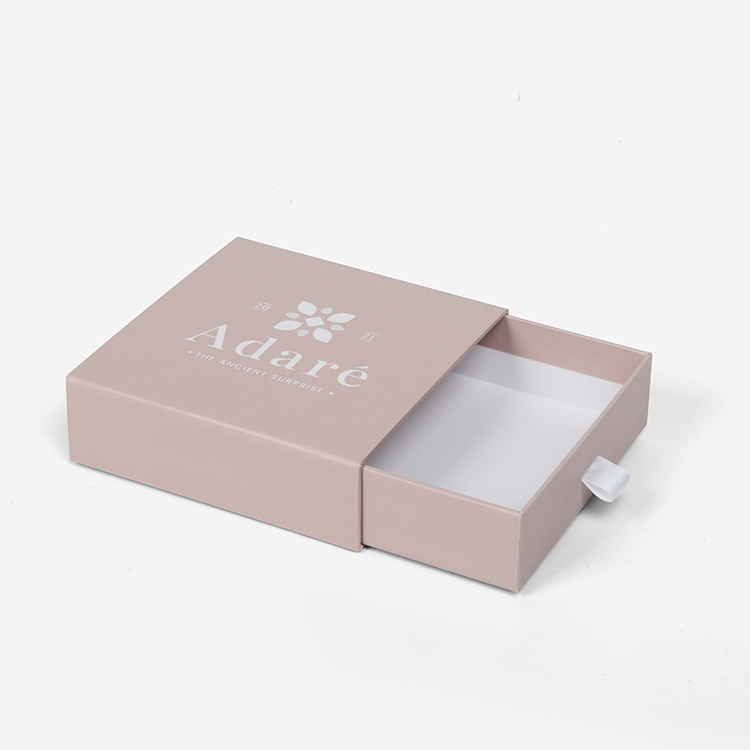 Wholesale Custom Printing Design Logo Rigid Cardboard Sliding Gift Drawer Box Packaging Jewelry Small Box