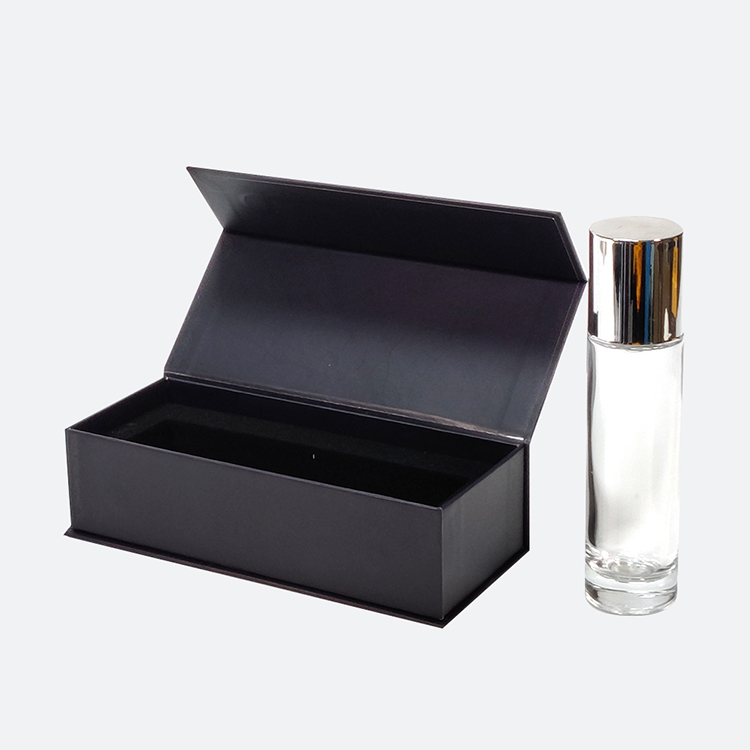 Top Ranking Supplier Black Paper Custom Rigid Cardboard Glass Bottle Box for Packaging Magnetic Gift Box