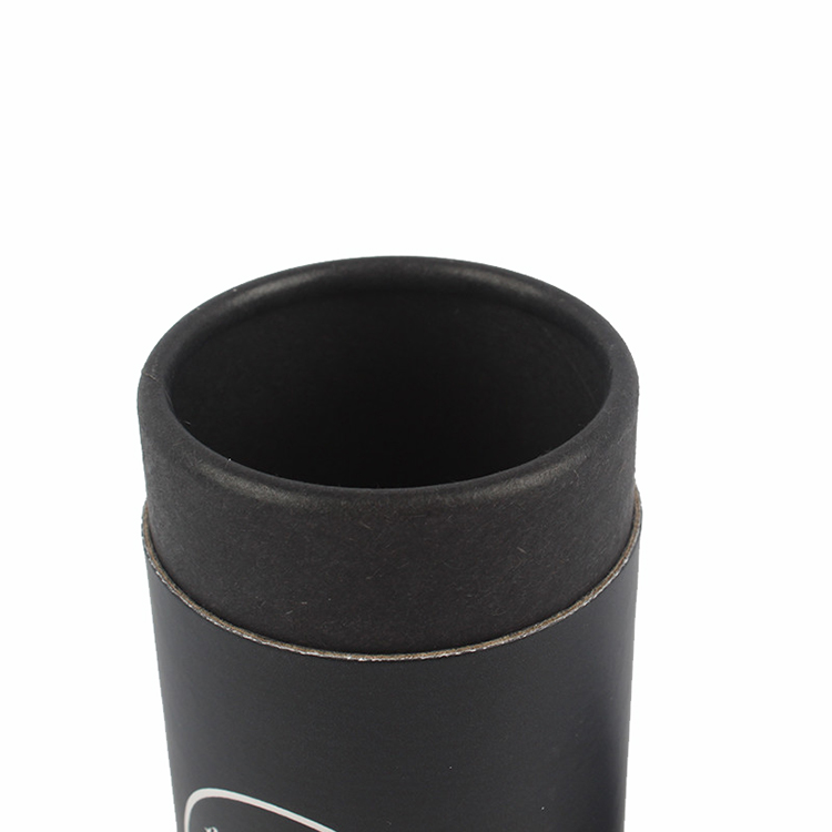 Custom Printing Black Cardboard Paper Cylinder Round Tube Box
