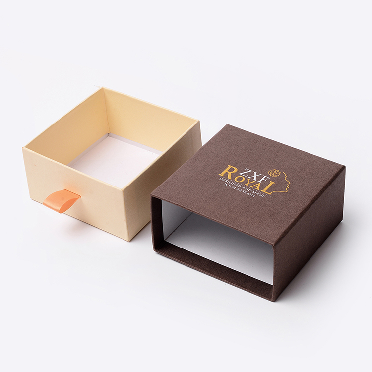 Wholesale Brown Printed Debossed Luxury Rigid Cardboard Drawer Sliding Gift Packaging Box for Electronics