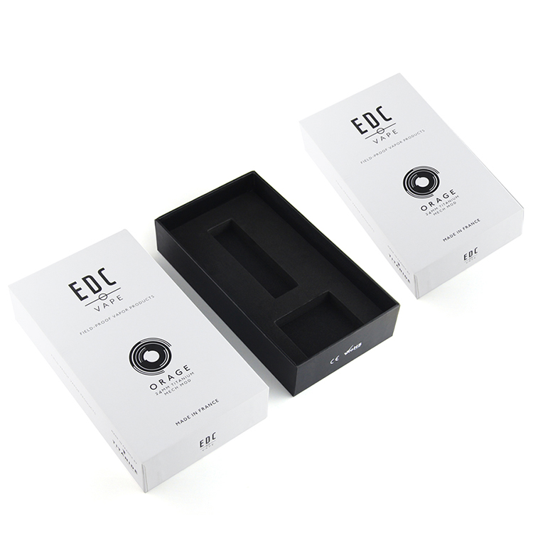 Simple Elegant Vapor Products Gift Paper Box Lid and Base Tobacco Packaging Gift Box with Lid Off