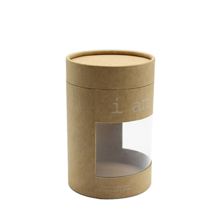 New Design Paper Tube Gift  Box for Food Packaging Cylinder Paper Tube with Clear Window