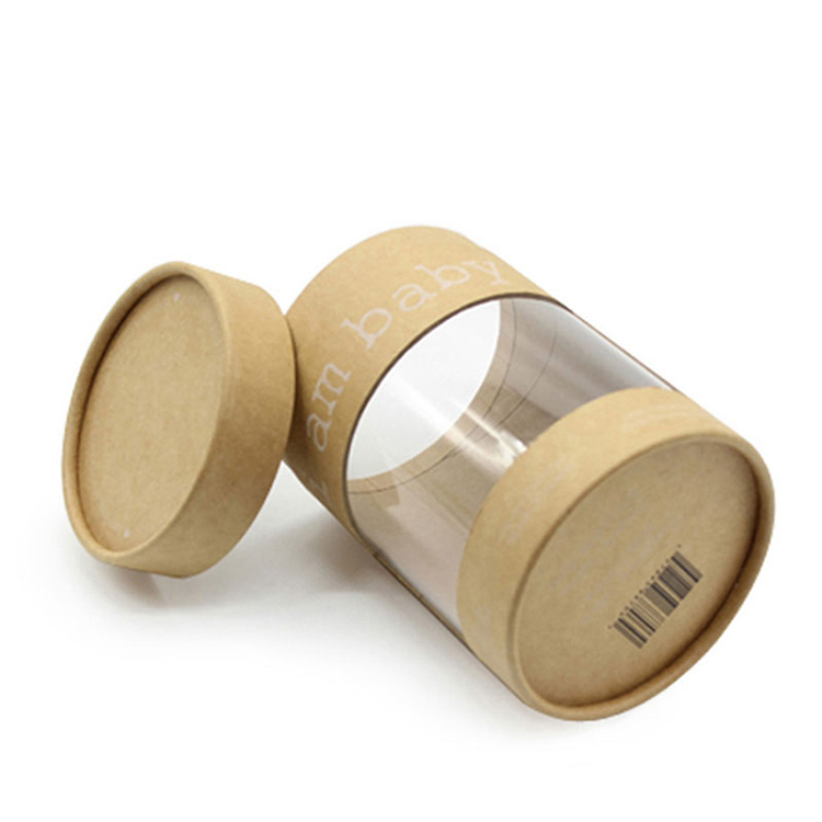 New Design Paper Tube Gift  Box for Food Packaging Cylinder Paper Tube with Clear Window