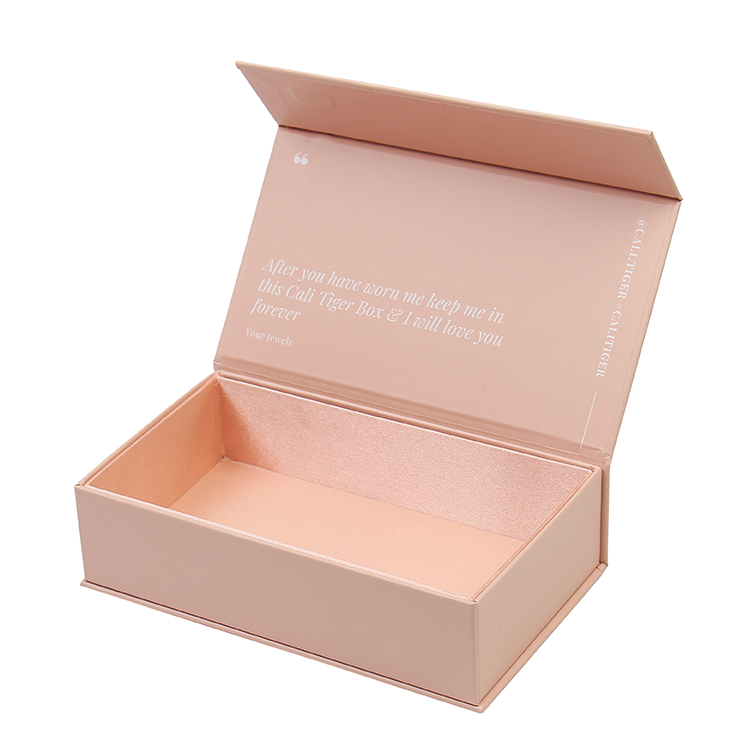 Wholesale Pink Jewellery Magnetic Paper Gift Box Necklace Packaging Box with Magnetic Closure