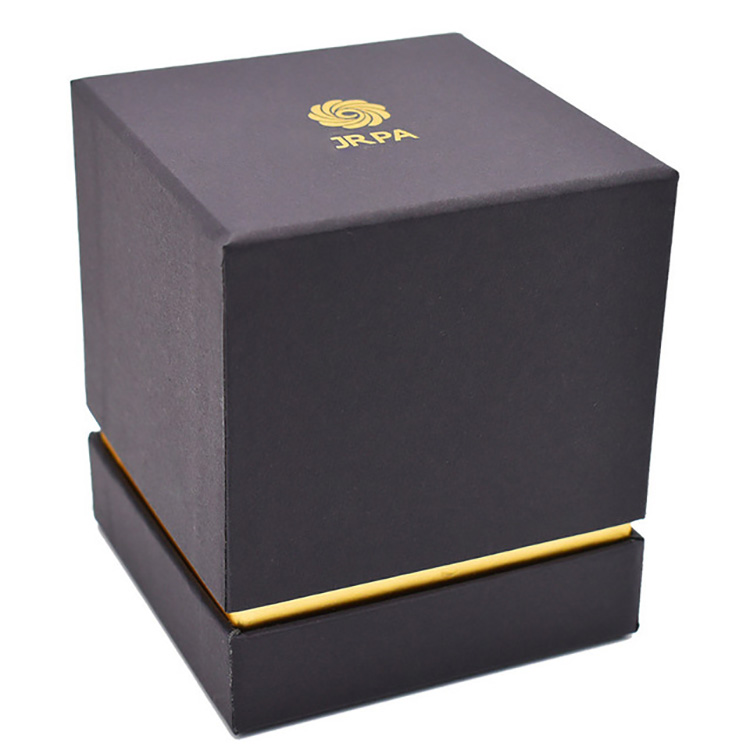 Wholesale Bespoke UV Logo Matte Luxury Lid and Base Empty Square Rigid Paper Cardboard Gift Packaging Custom Candle Box