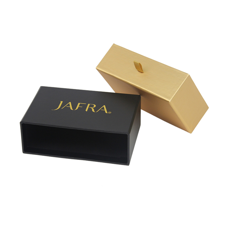 Custom LuxuryCardboard Slide Top Black Rectangular Customized Gift Boxes Base