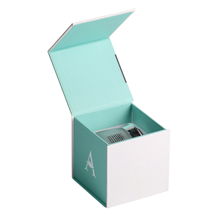 Up-Market Beauty Use Skin Care Set Gift Packaging Box Mint Green Magnetic Book Paper Box For Cosmetic Makeup Products
