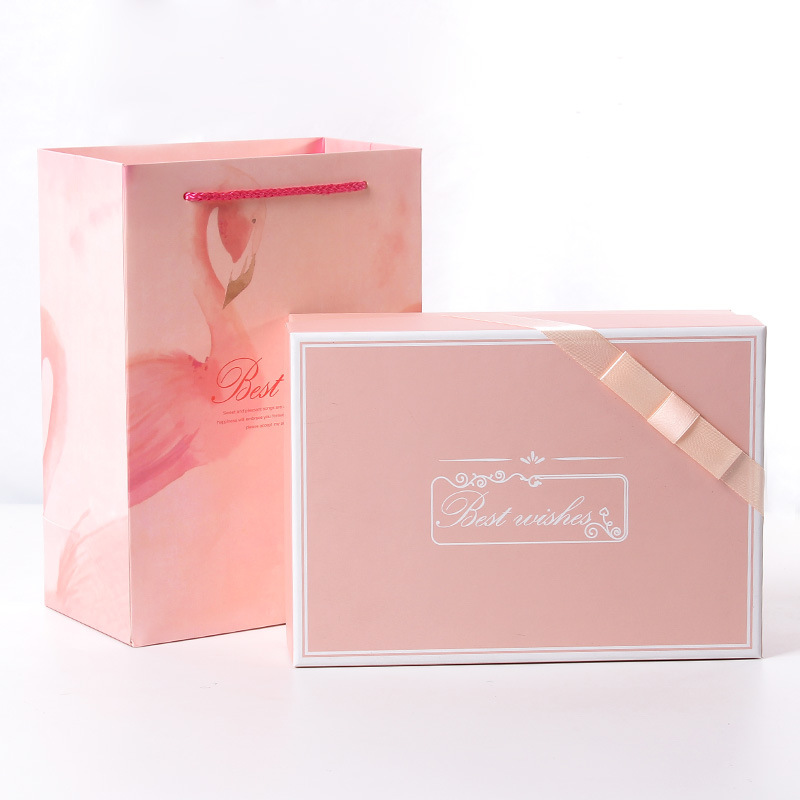 Customized Pink Decorative Keepsake 2 Pieces Rigid Gift Box With Base And Lid For Lingerie Bra Swimwear Bikini