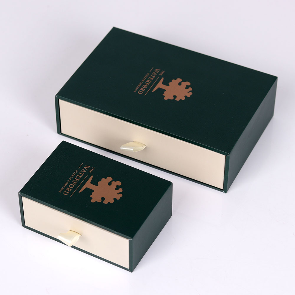 Luxury Elegant Custom Logo Printed Cosmetic Rigid Board Sliding Drawer Package Hair Brush Purse Perfume Box