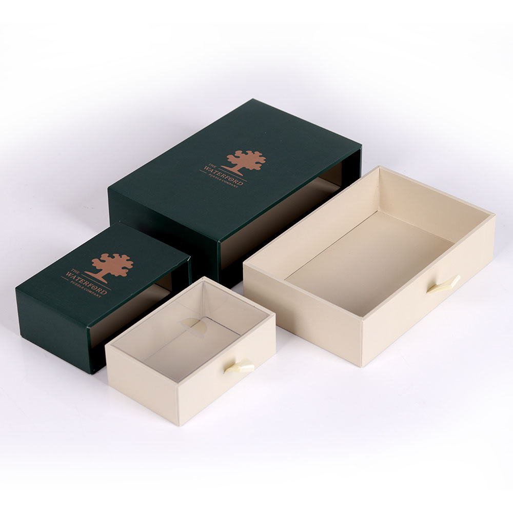 Luxury Elegant Custom Logo Printed Cosmetic Rigid Board Sliding Drawer Package Hair Brush Purse Perfume Box