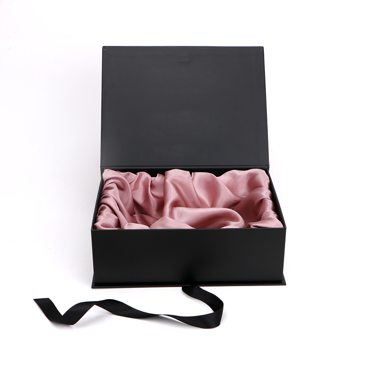 Skincare Cosmetic Perfume Luxury Bow Cardboard Paper Gift Boxes Foldable Custom Magnetic Satin Ribbon Packaging Gift Box