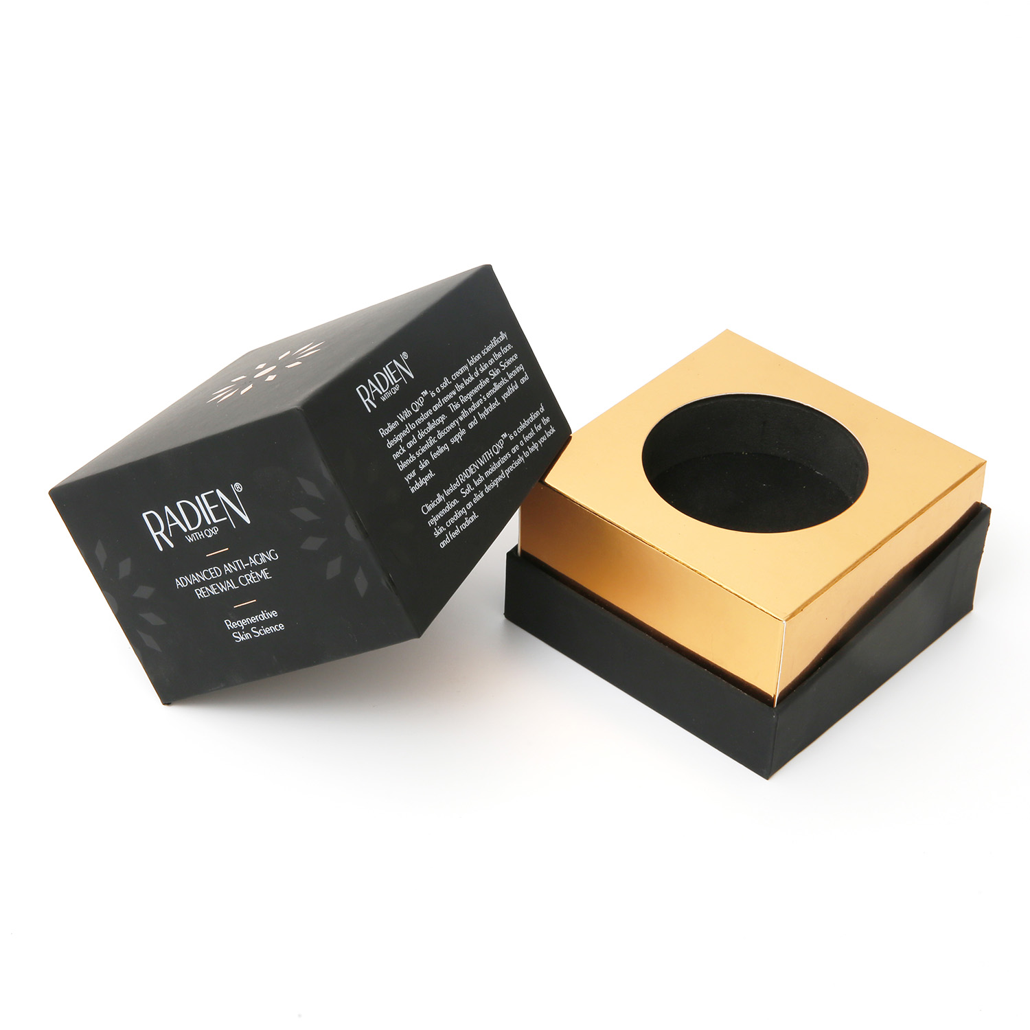 Rigid Customizable Cardboard Cosmetic Night Cream Packaging Box Skincare Black Soft Touch Paper Box