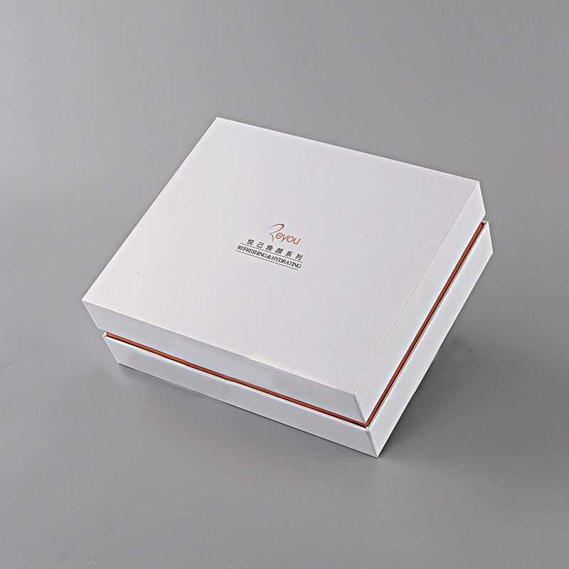 Wholesale Custom Lid And Base Gift Box With Neck Rigid Luxury Paper Cosmetic Skincare Packaging Gift Box With Satin Ribbon