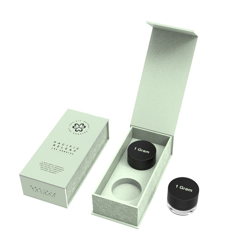 Custom Oem Design 2 Glass Jar Concentrate Packaging Magnetic Box