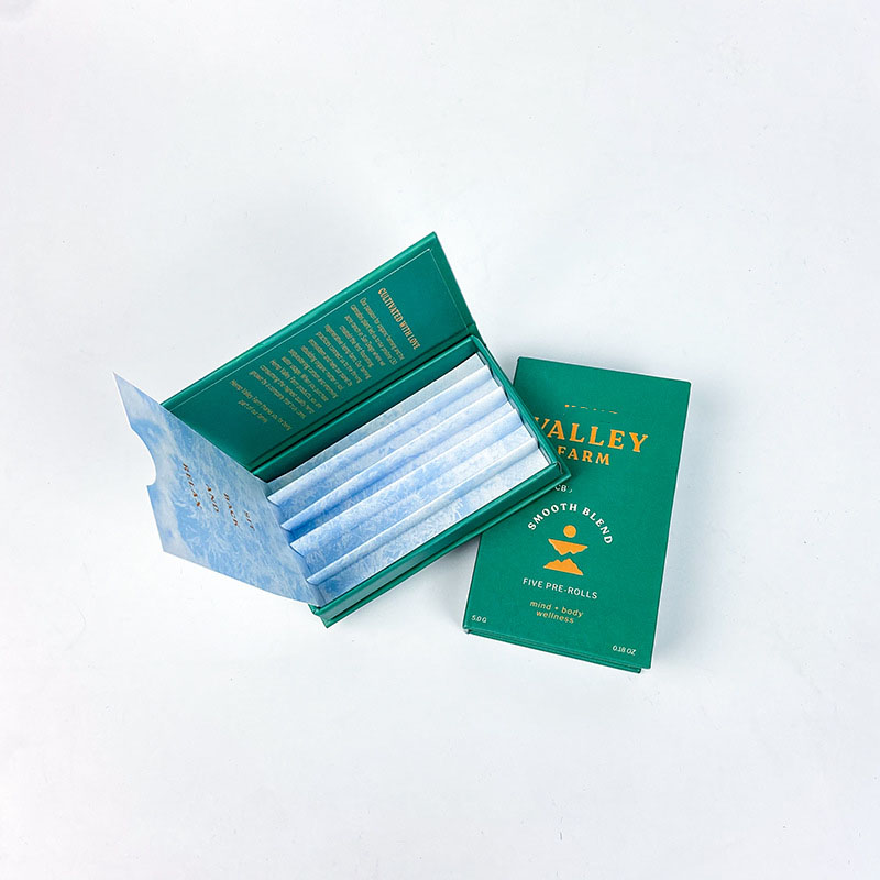 Custom Pre Roll Joint Cigarette Packaging With Magnetic Closure
