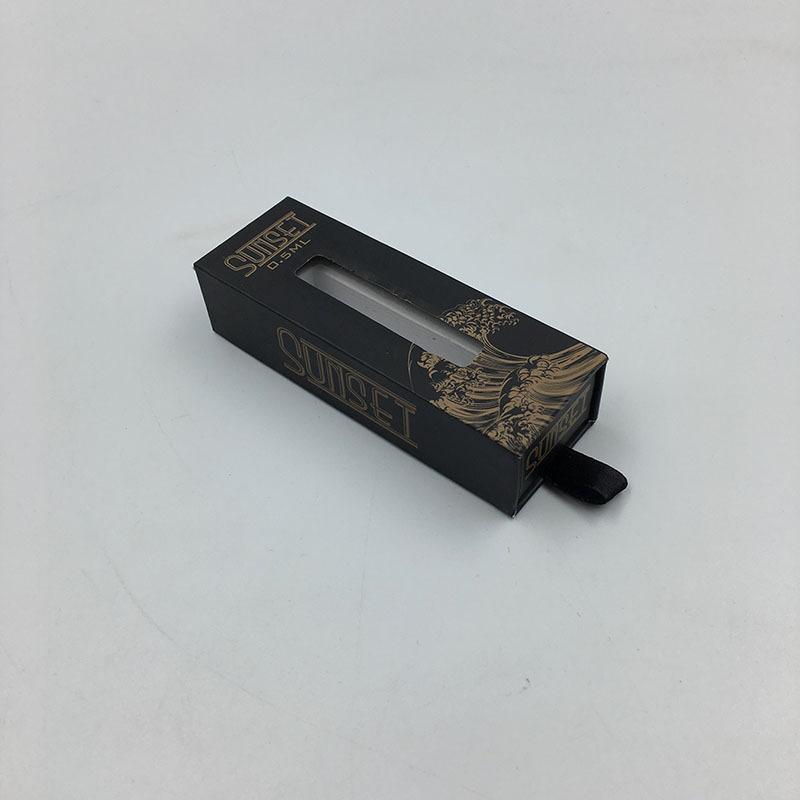 Custom Hemp Packaging Cardboard Drawer Box With Custom Insert For Preroll And Vape Pen Cartridge