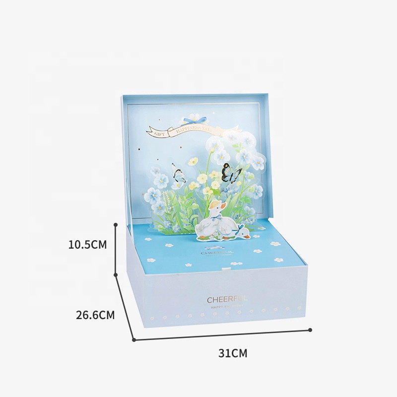 New OEM 3D Cute Duck Miracle Cajas De Regalo De Lujo Luxury Pup Up Bath Bombs Paper Baby Shoes Gift Packaging Box For Clothes