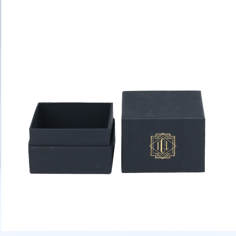 Custom Rigid Paper Boite Bougie Packaging Luxury Matte Black Candle Gift Box For Candles