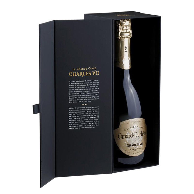Custom Luxury Gift Champagne Wine Alcohol Gift Boxes Packaging Liquor Bottle Glass Red Wine Packaging Box