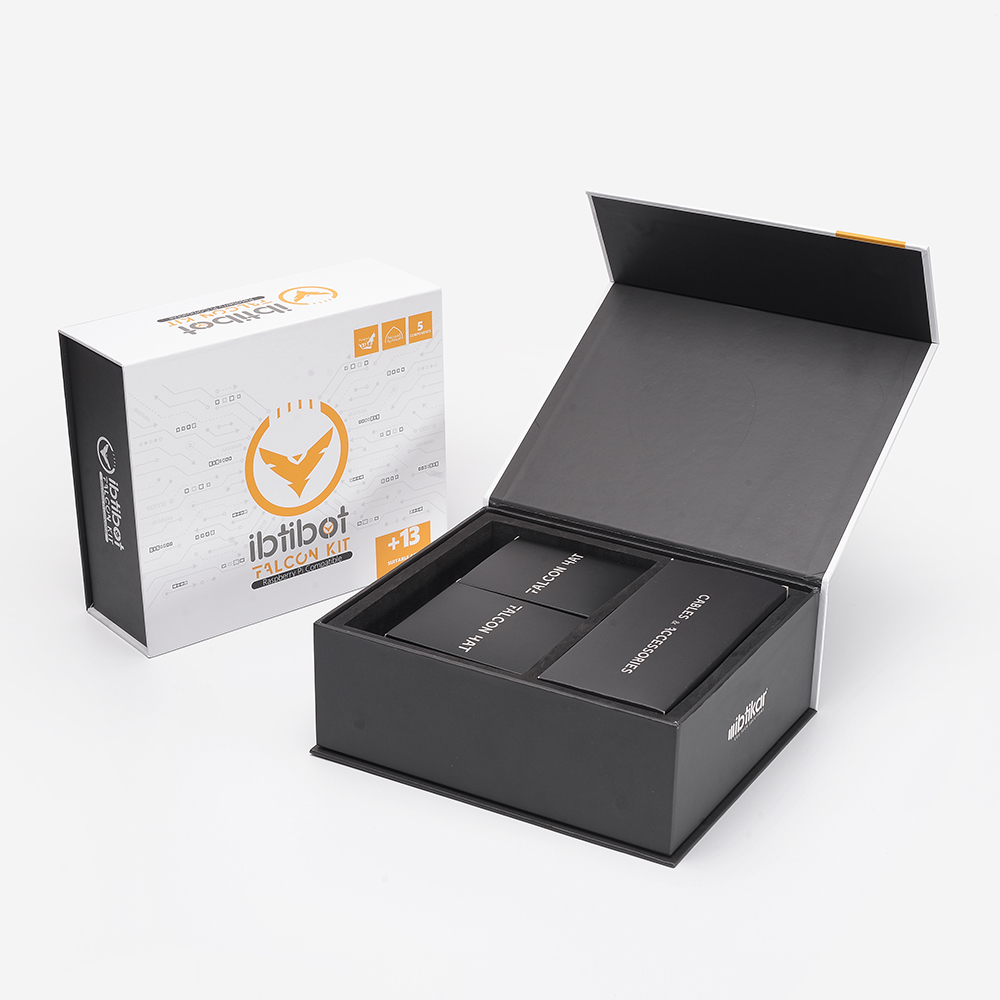 Custom Electric Parts EVA Flap Lid Packaging Cardboard Bespoke Magnetic Closure Gift Box