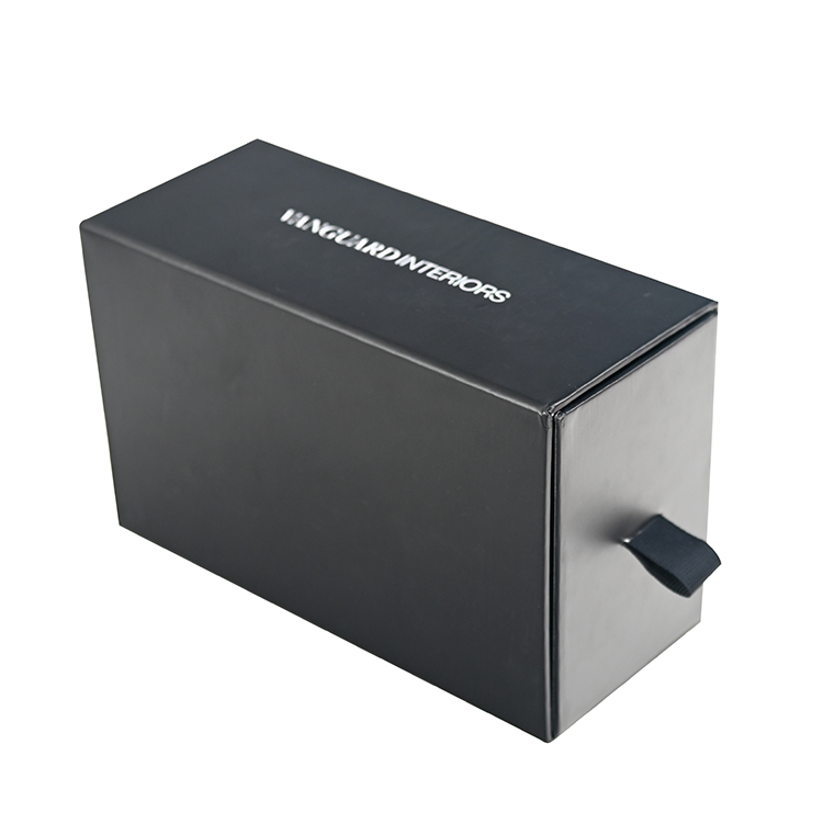 Custom Black Small Rigid Drawer Box Packaging Perfume Package Box With Slide Box