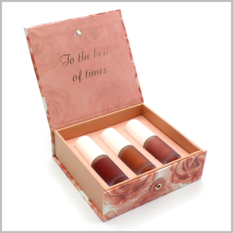 Custom Paper Compostable Box Skin Care Cream Cosmetic Packaging Gift Box Luxury Lip Gloss Set Gift Storage Box Wholesale