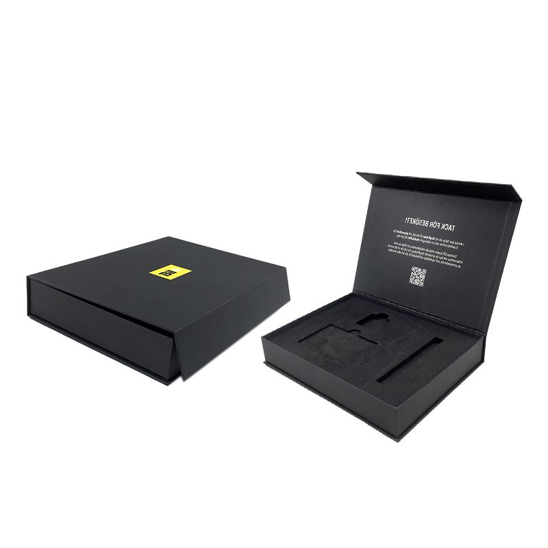 Premium Custom Logo Paperboard Black Magnetic Flap Lid Rigid Cigar Gift Cigarettes Packaging Paper Box