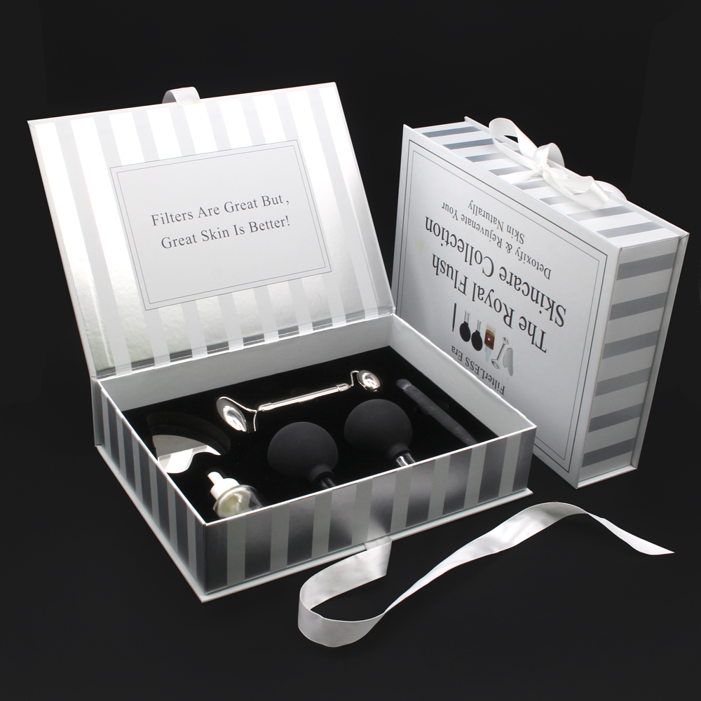 Custom Printed Hard Facial Skincare Collection Set Packaging Box Luxury Skin Care Product Set Packaging Boxes