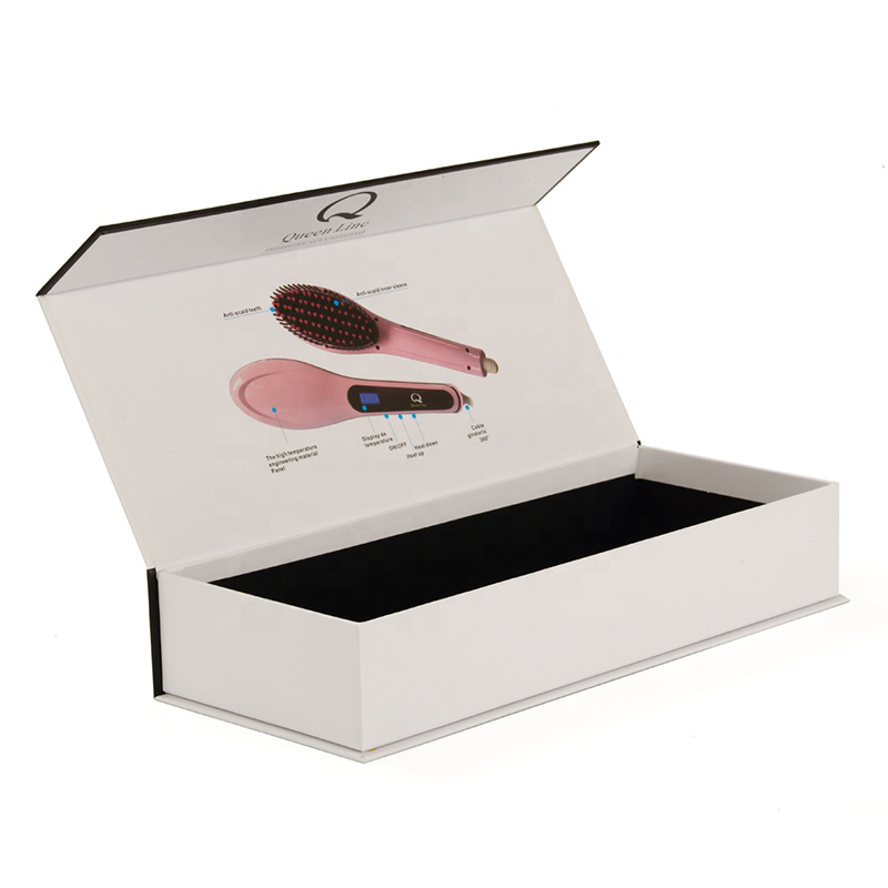 Custom Luxury Rigid Magnetic Paper Gift Box Comb Packaging Hair Brush Package Box