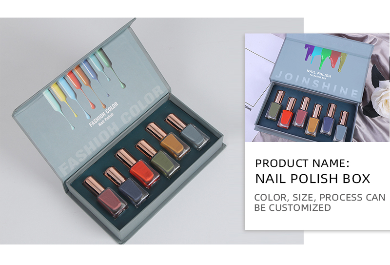 Custom Logo Luxury Nail Polish Set Storage Packing Gift Paper Packaging Makeup Cosmetic Box