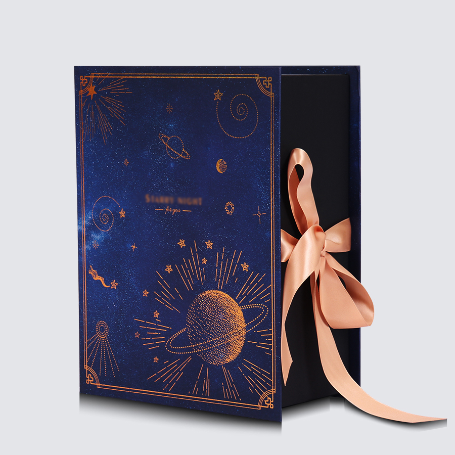 Hot Sale Blue Empty Folded Magnetic Luxury Perfume Paper Packaging Gift Box