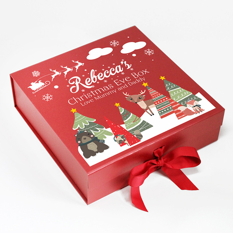 2022 Red Reasonable Price Folding Christmas Gift Box Custom High-End Creative Flip Packaging Christmas Box