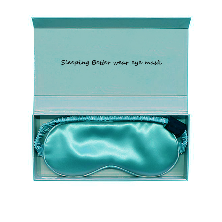 Custom Logo Printing Empty Silk Eye Sleep Mask Packaging Box Luxury Gift Box For Silk Eye Mask