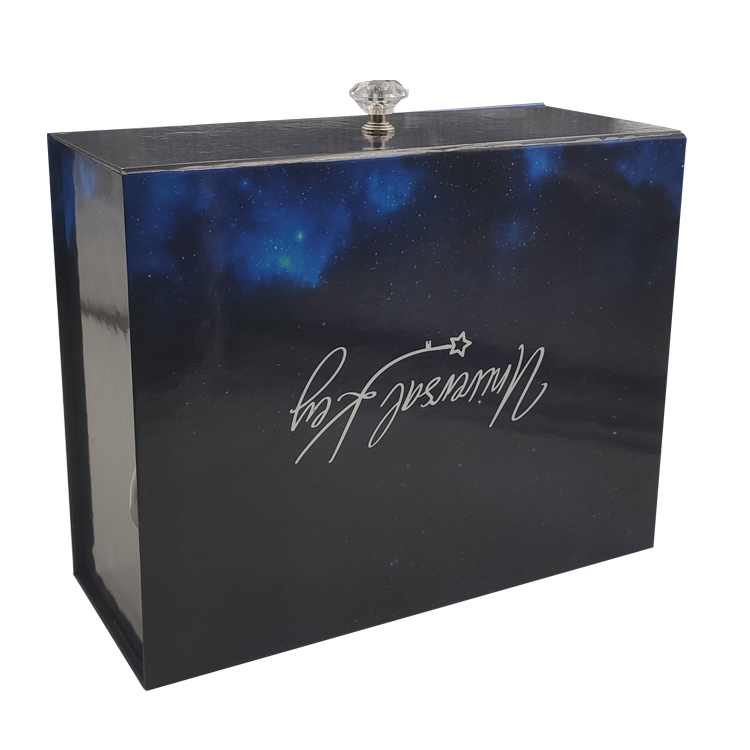 Custom Luxury Printed Logo Paper Cosmetic Box With Handle Cardboard Magnetic Packaging Gift Skin Care Box With Mirror