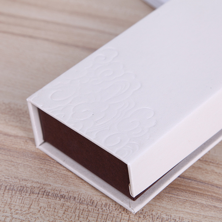 High-Grade Paper Clamshell Pen Gift White Packaging Signature Custom Logo Creative Pen Box Spot