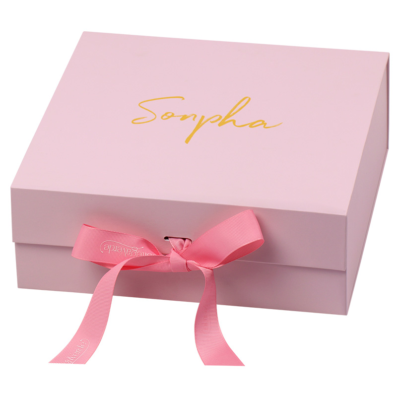 Customized Luxury Flat Floding Decoration Box Decorative Gift Boxes Paper Wedding Favour Bridesmaid Gift Box