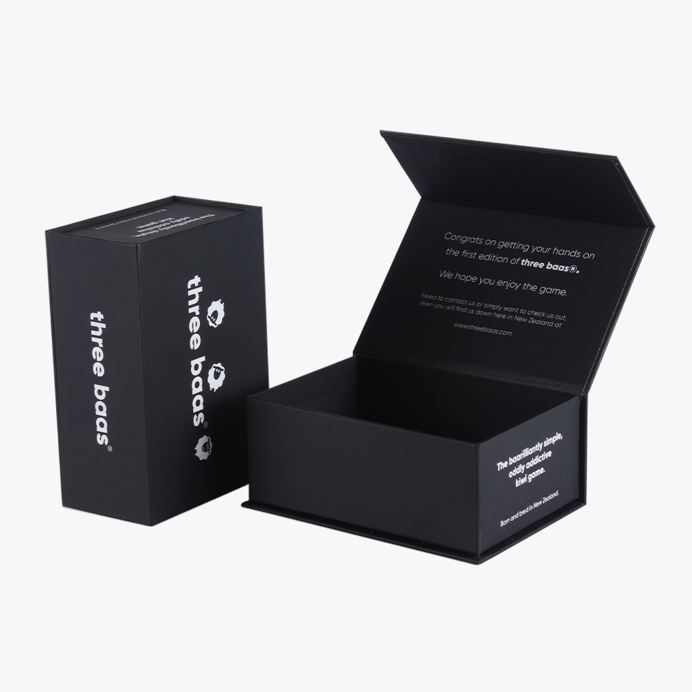 Wholesale Custom Packaging Elegant Black Small Cosmetic Box Magnetic Paper Gift Box for Skincare Packaging